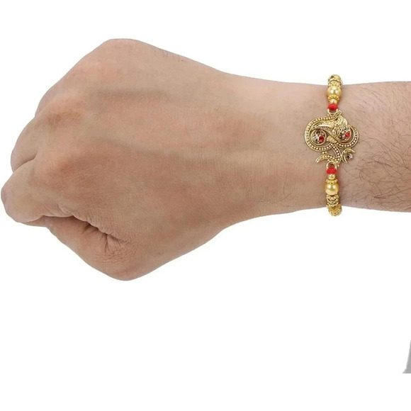 ❤️Men Gold Ventures Greeting  Thread Gifts for Indian Rakhi Raksha Bandhan - Picture 4 of 8